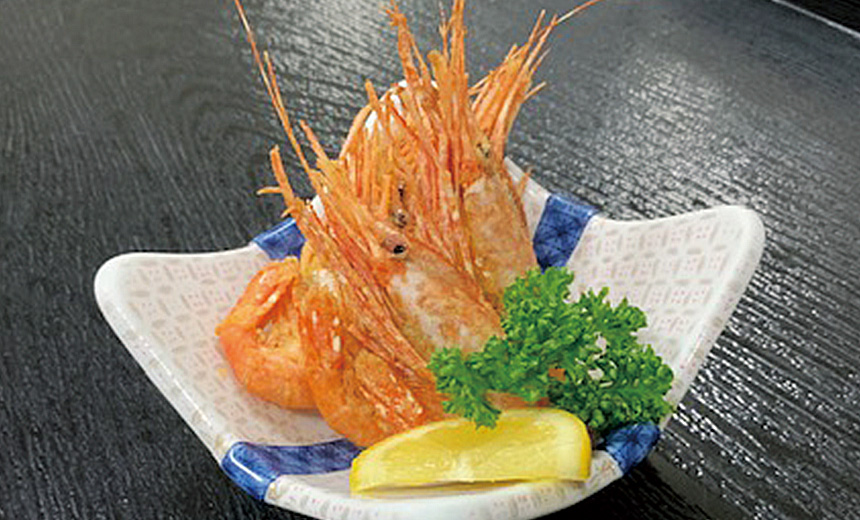 ボイルボタン海老の唐揚げ