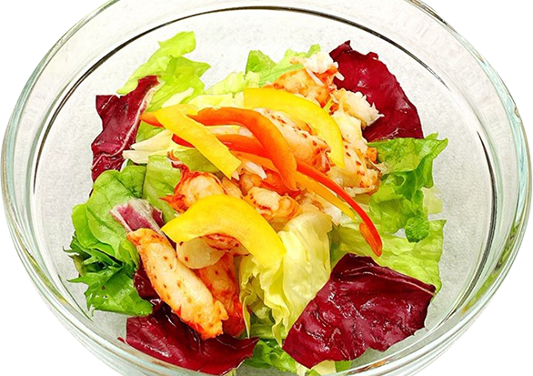 Green salad with crab